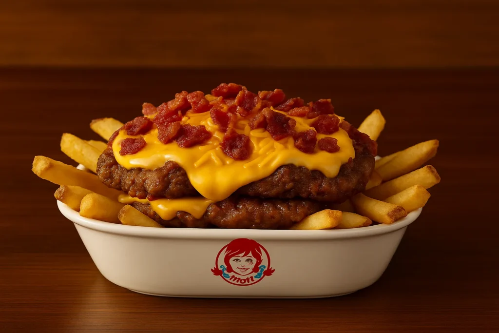 Baconator Fries 1 A digital photograph showcases Baconator Fries in