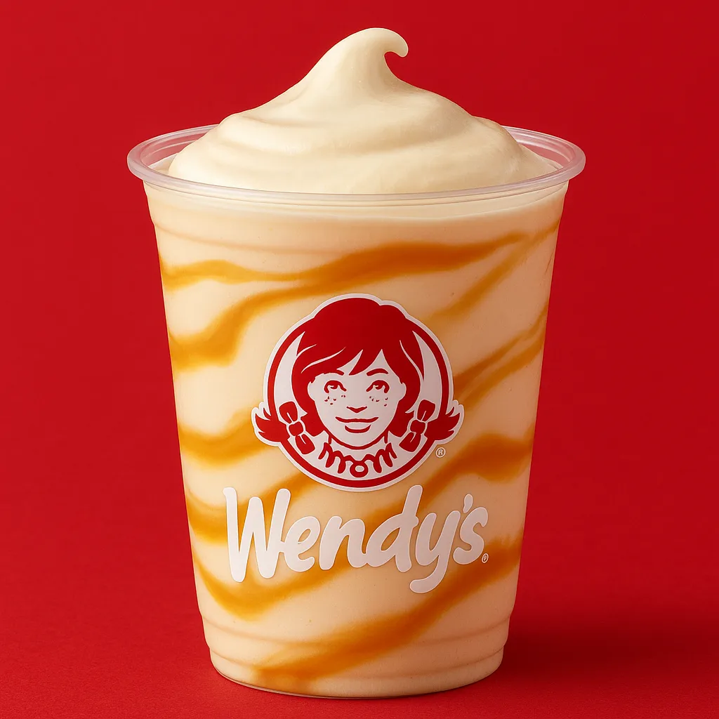 Wendy’s Menu USA 2025 - Prices, Calories, Nutrition & Deals 125 Wendy’s Caramel Vanilla Frosty Swirl – vanilla Frosty with caramel sauce.