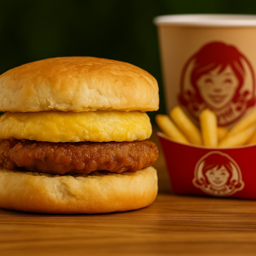 Breakfast menu 39 Wendy’s Honey Butter Biscuit – warm biscuit with honey butter glaze.