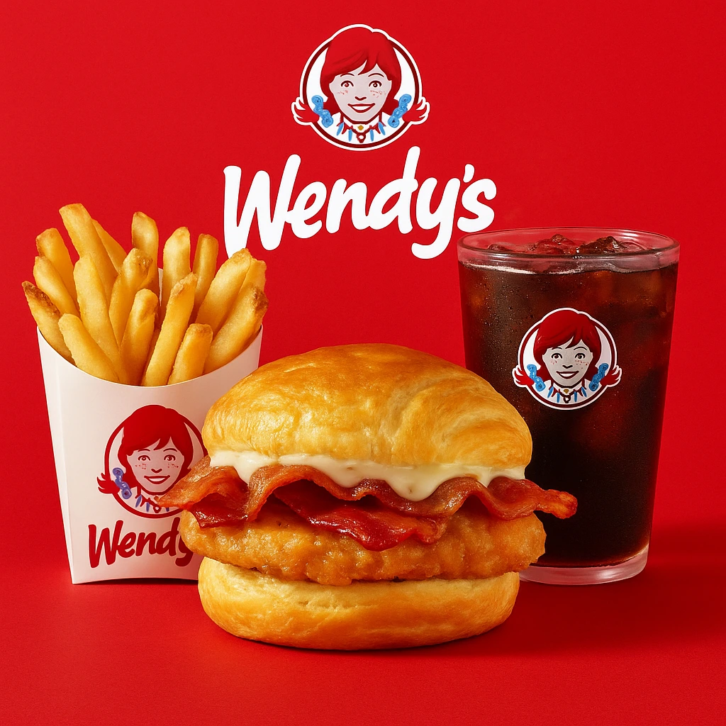 Breakfast menu 1 Maple Bacon Chicken Croissant Combo