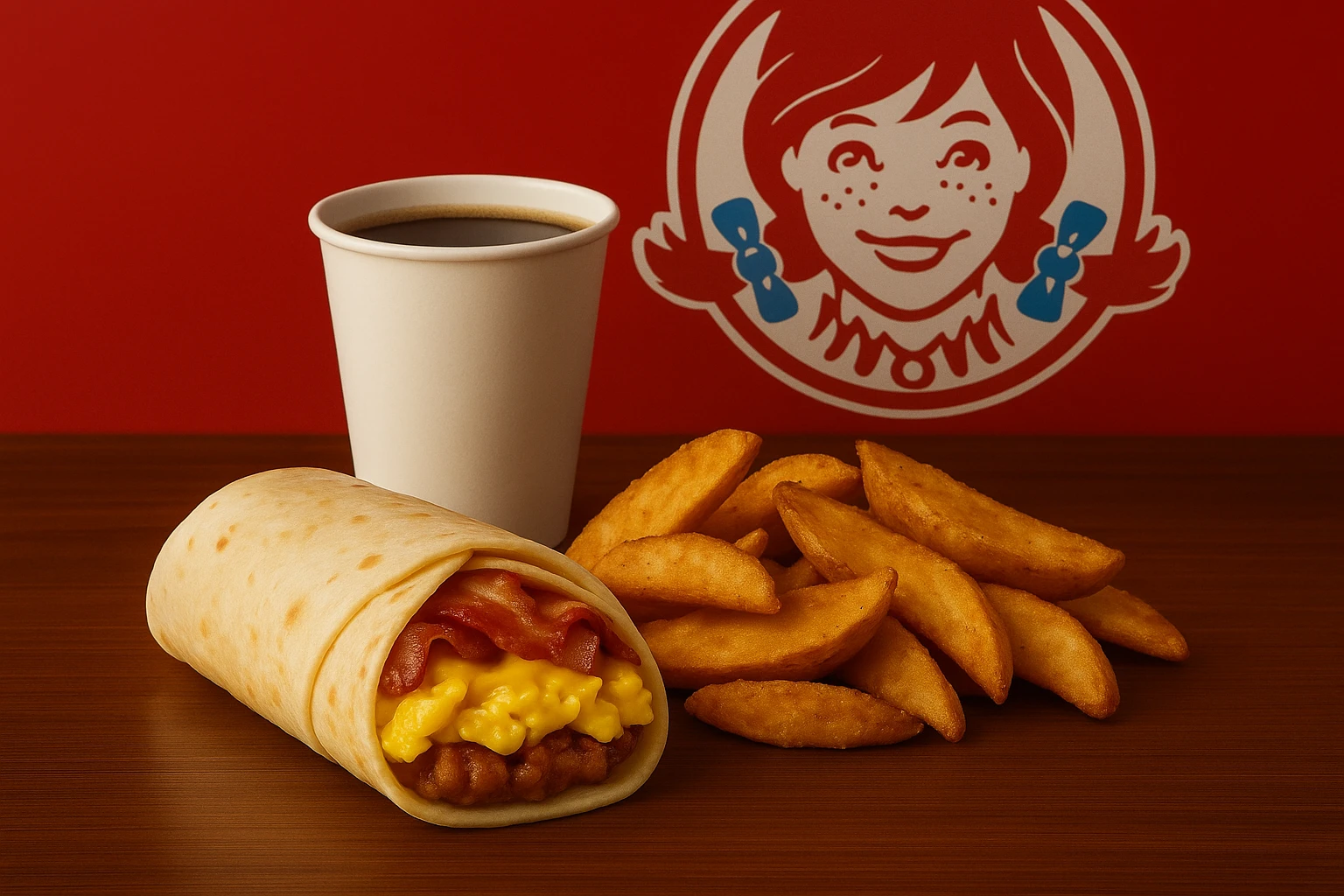 Breakfast menu 4 breakfast burrito bacon