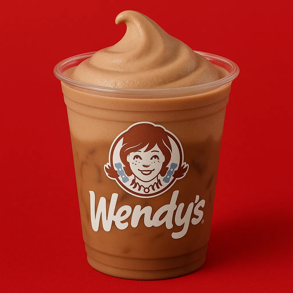 Wendy’s Menu USA 2025 - Prices, Calories, Nutrition & Deals 117 Wendy’s Classic Chocolate Frosty – creamy chocolate dessert in transparent cup.