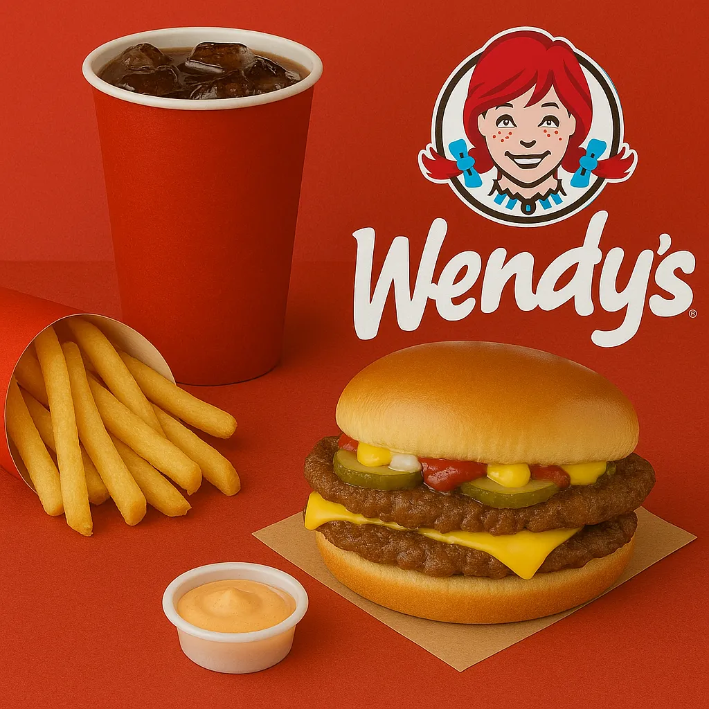 Wendy’s Menu USA 2025 - Prices, Calories, Nutrition & Deals 153 Wendy’s Double Stack Biggie Bag – double cheeseburger with fries and drink.