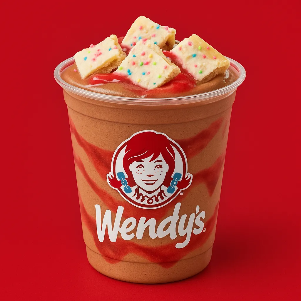 Wendy’s Menu USA 2025 - Prices, Calories, Nutrition & Deals 127 Wendy’s Pop-Tarts Strawberry Chocolate Frosty Fusion – chocolate Frosty with strawberry sauce and Pop-Tarts pieces.